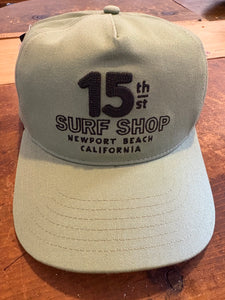 15th St Embroidered Surf Shop Logo Cotton Twill Hat Various Colors