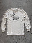 15th St Men's FishMan Long Sleeve T-Shirt  WHITE