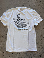 15th St Men's FishMan Short Sleeve T-Shirt  WHITE