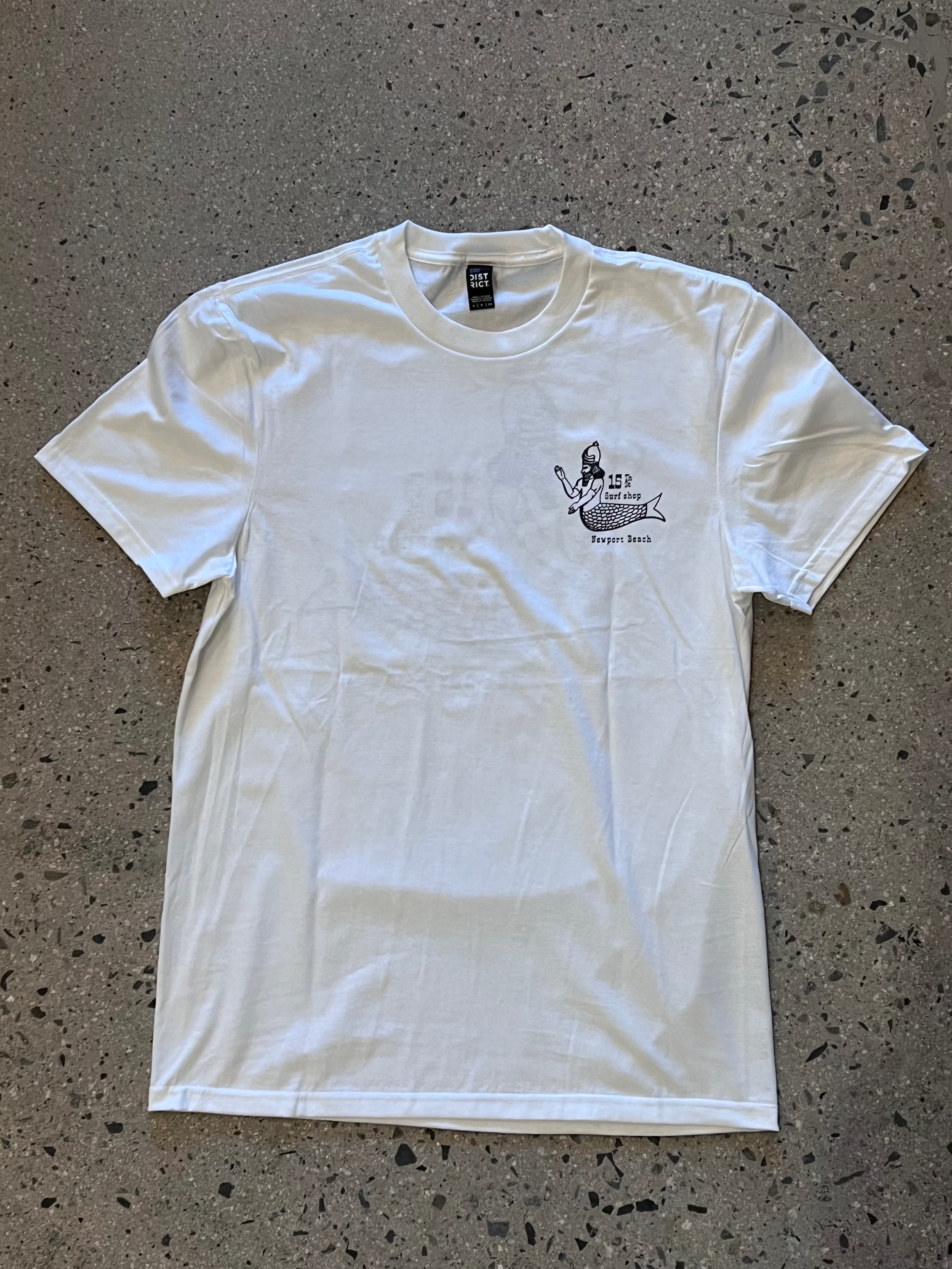 15th St Men's FishMan Short Sleeve T-Shirt  WHITE