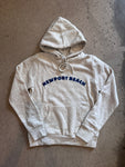 15th St Women's Groovy Newport Hooded Fleece NAVY on OATMEAL GREY HEATHER