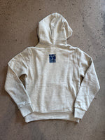 15th St Women's Groovy Newport Hooded Fleece NAVY on OATMEAL GREY HEATHER