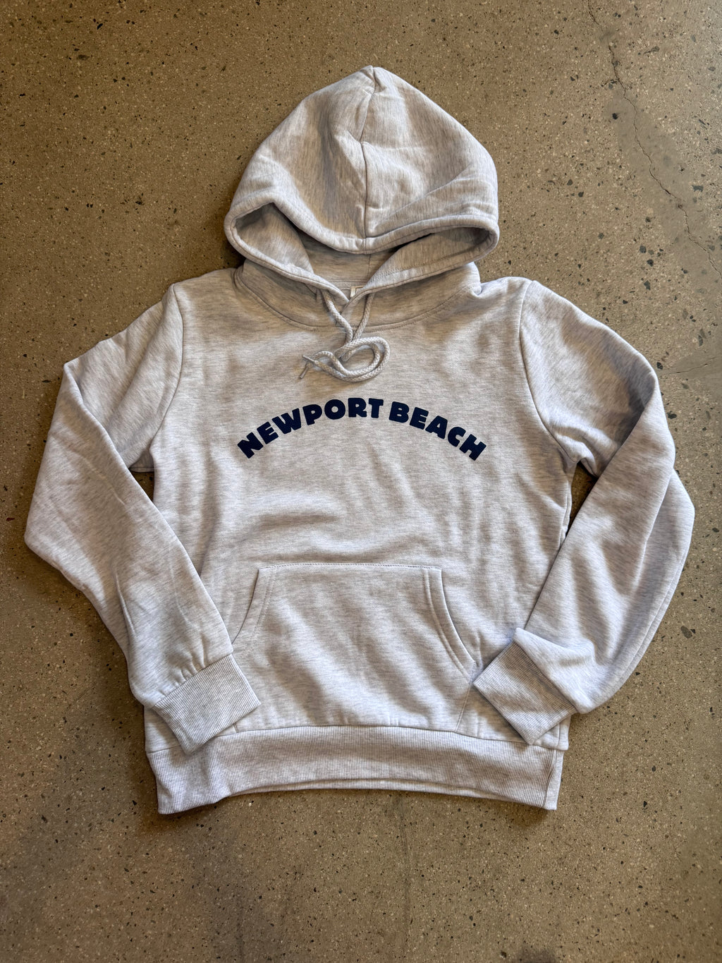 15th St Women's Groovy Newport Hooded Fleece NAVY on ICY GREY HEATHER