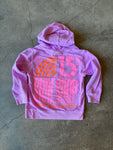 15th St KID'S BLUSH POP OCEAN RAINBOW  Fleece Hoodie PINK