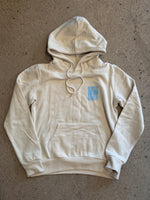 15th St WOMEN'S Groovy Drip Cropped Hooded Fleece BABY BLUE on SAND