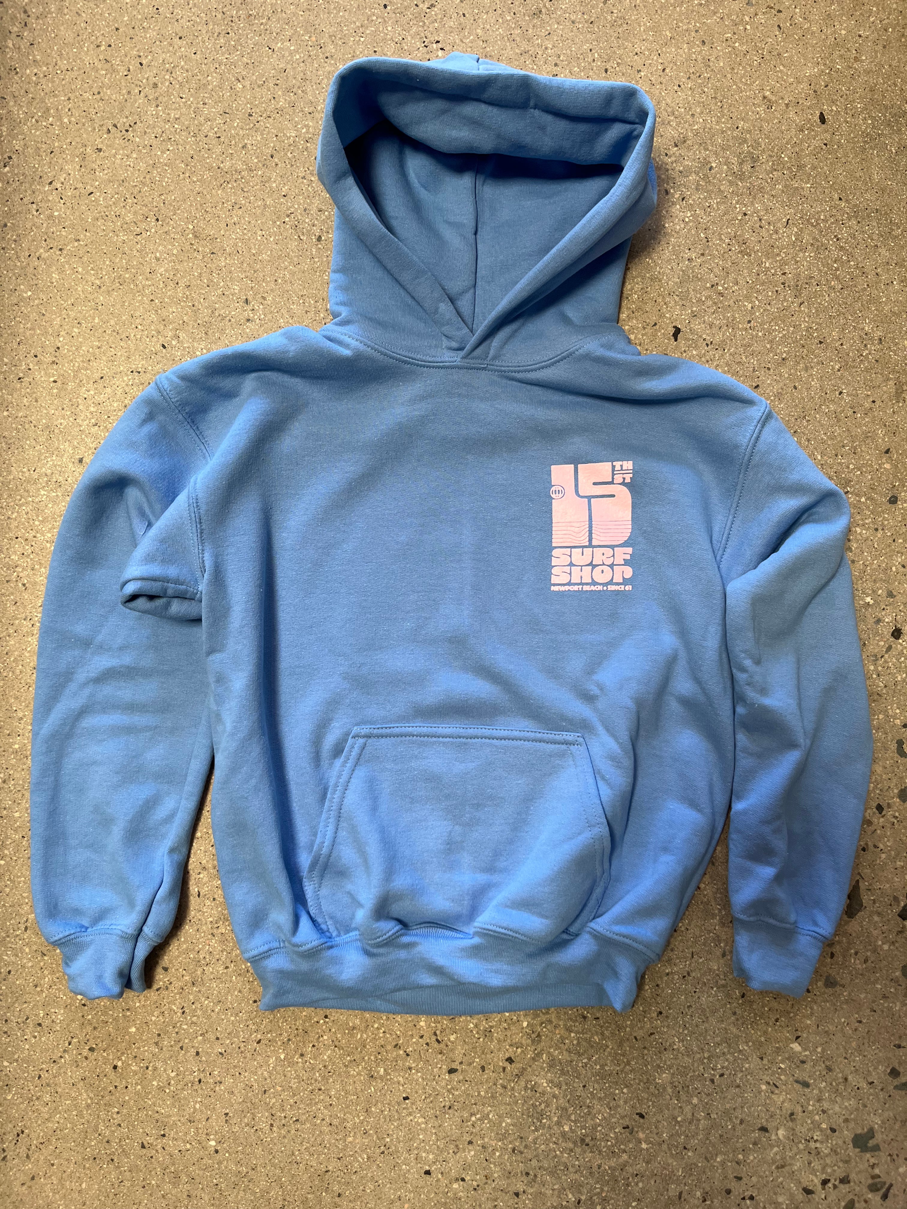 15th St KID'S Groovy Drip Hooded Fleece  CAROLINA BLUE