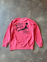 15th St Men's Glad To See You're Back Crewneck Fleece Vintage Washed RED