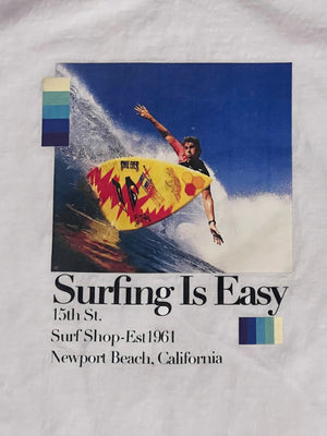 15th St Men's Surfing Is Easy Short Sleeve T-Shirt  WHITE