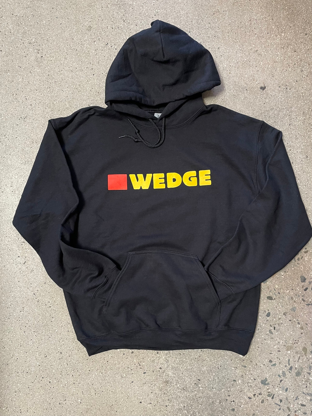 15th St Men's Wedge Crew Hooded Fleece  BLACK