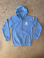 15th St Men's Glad To See You're Back Zip Up Hooded Fleece SUMMER SKY BLUE