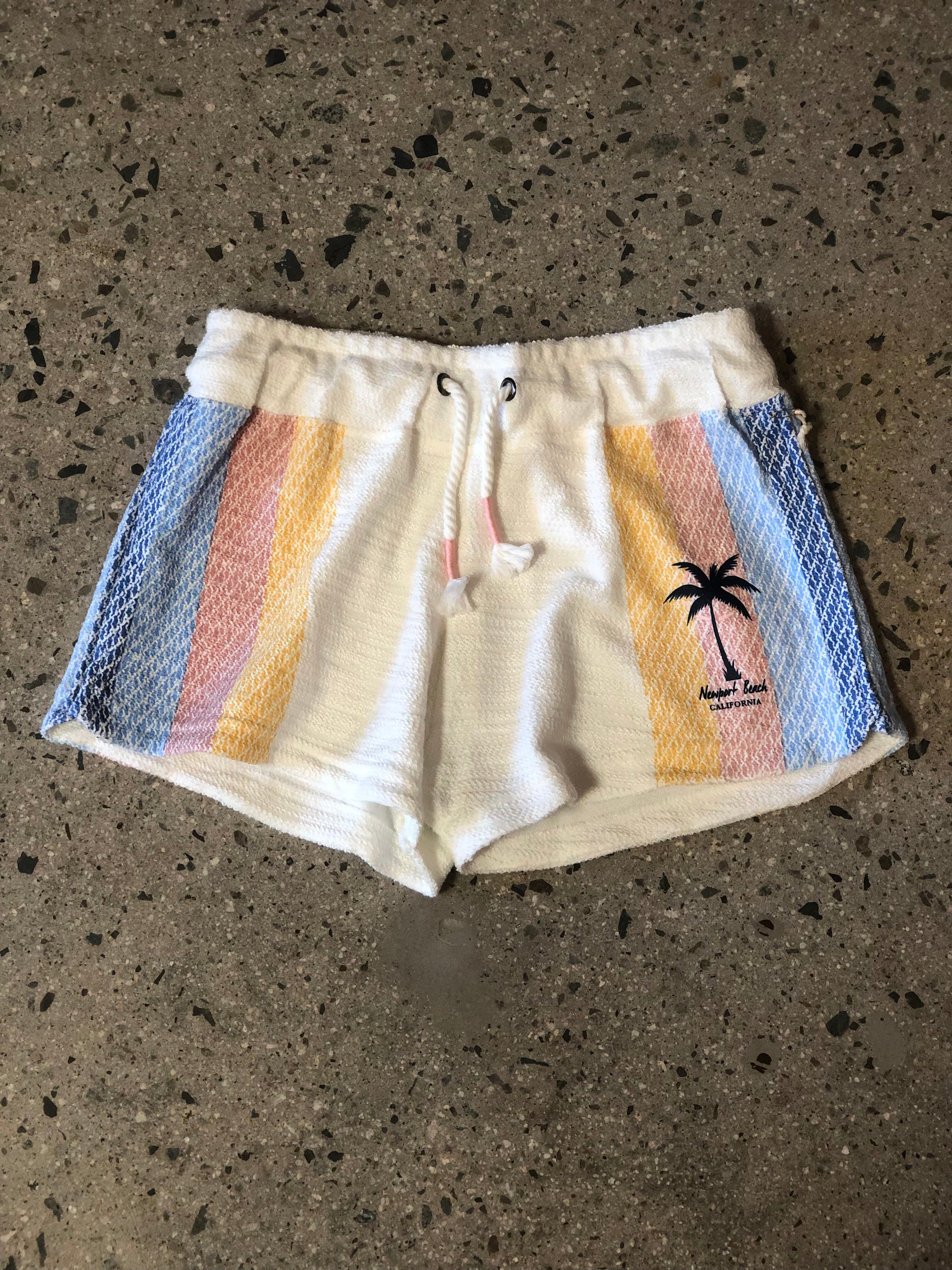 15th St Women's Knit Baja Shorty Shorts RAINBOW BURNOUT