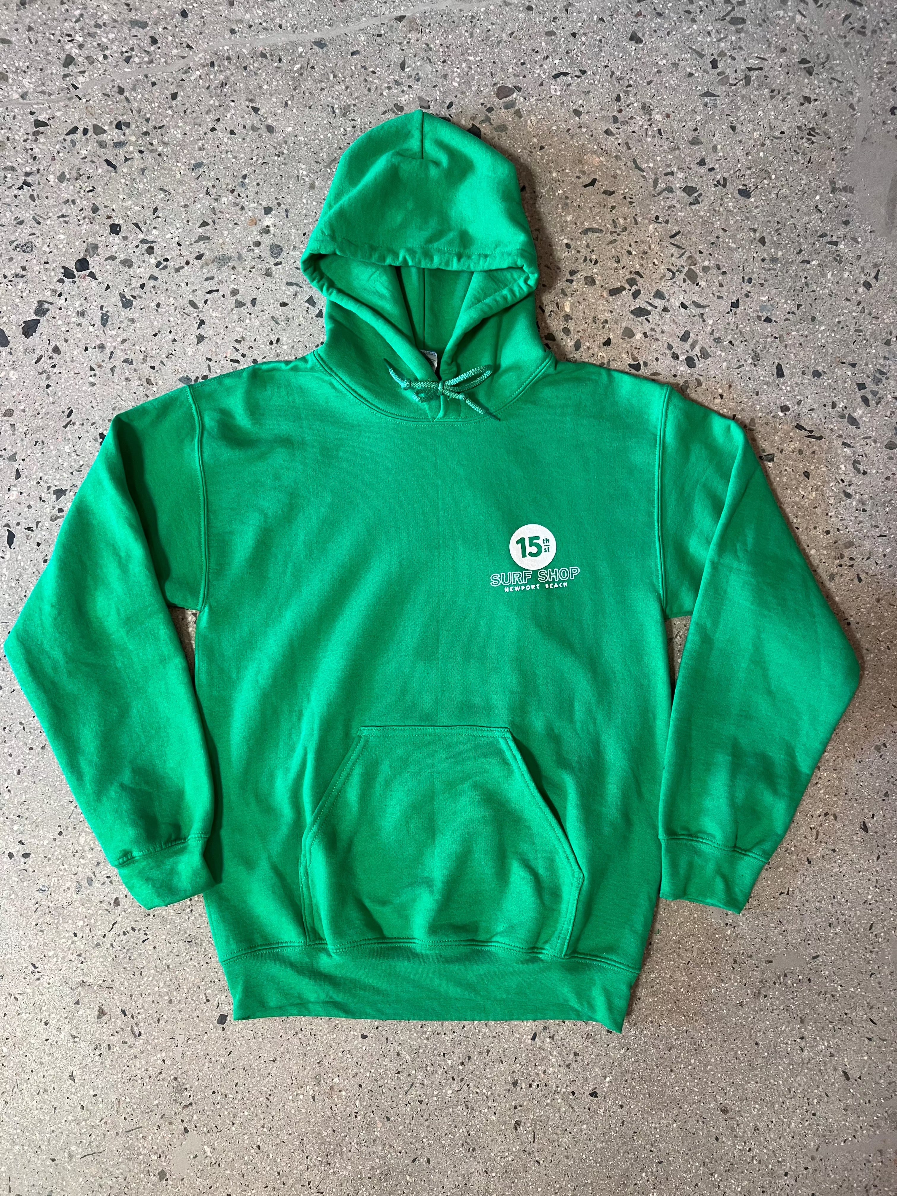 15th St Men's No Black Ball Pull Over Hoodie  HAPPY GREEN