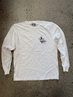 15th St Men's FishMan Long Sleeve T-Shirt  WHITE