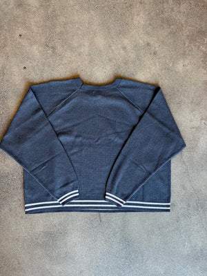 15th St Women's Newport Beach Striped Cuff Sweater Navy
