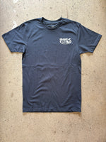 15th St Men's Newport Beach Surf Map Short Sleeve T-Shirt  BLACK COAL