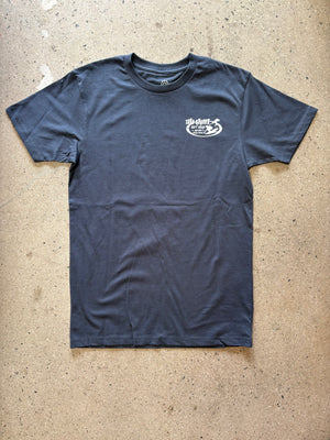 15th St Men's Newport Beach Surf Map Short Sleeve T-Shirt  BLACK COAL