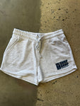 15th St Women's Groovy Drip Side Pocket Fleece Shorts NAVY on ICE GREY