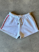 Women's Embroidered Surf Wash Fleece Shorts LIGHT HEATHER GREY