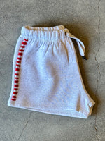 Women's Embroidered Surf Wash Fleece Shorts LIGHT HEATHER GREY