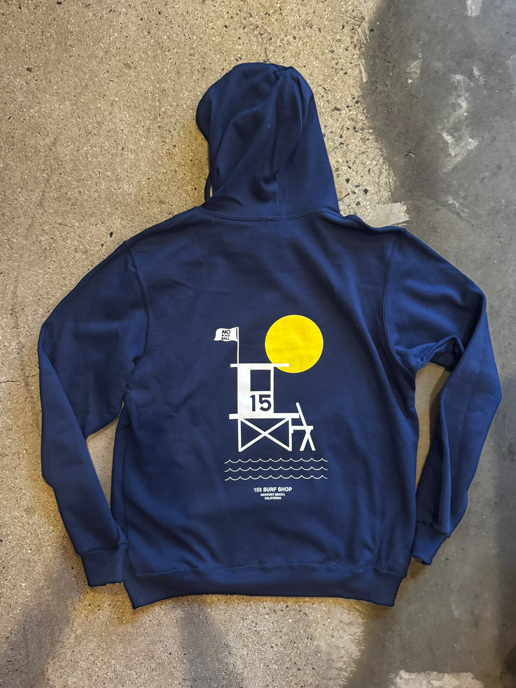 15th St Men's No Black Ball Pull Over Hoodie  NAVY BLUE