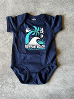 Newport Beach Surf & Sun Onesie NAVY