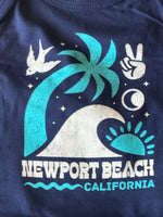 Newport Beach Surf & Sun Onesie NAVY
