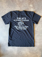 15th St Men's Finlay's Surfboard Repair Short Sleeve T Shirt Vintage Black