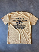 15th St Men's Finlay's Surfboard Repair Short Sleeve T Shirt Vintage Mustard