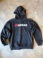 15th St Men's WEDGE CREW Hooded Fleece  DEEP BLACK