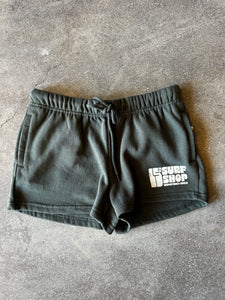 15th St Women's Groovy Drip Side Pocket Fleece Shorts CREAM on OLIVE