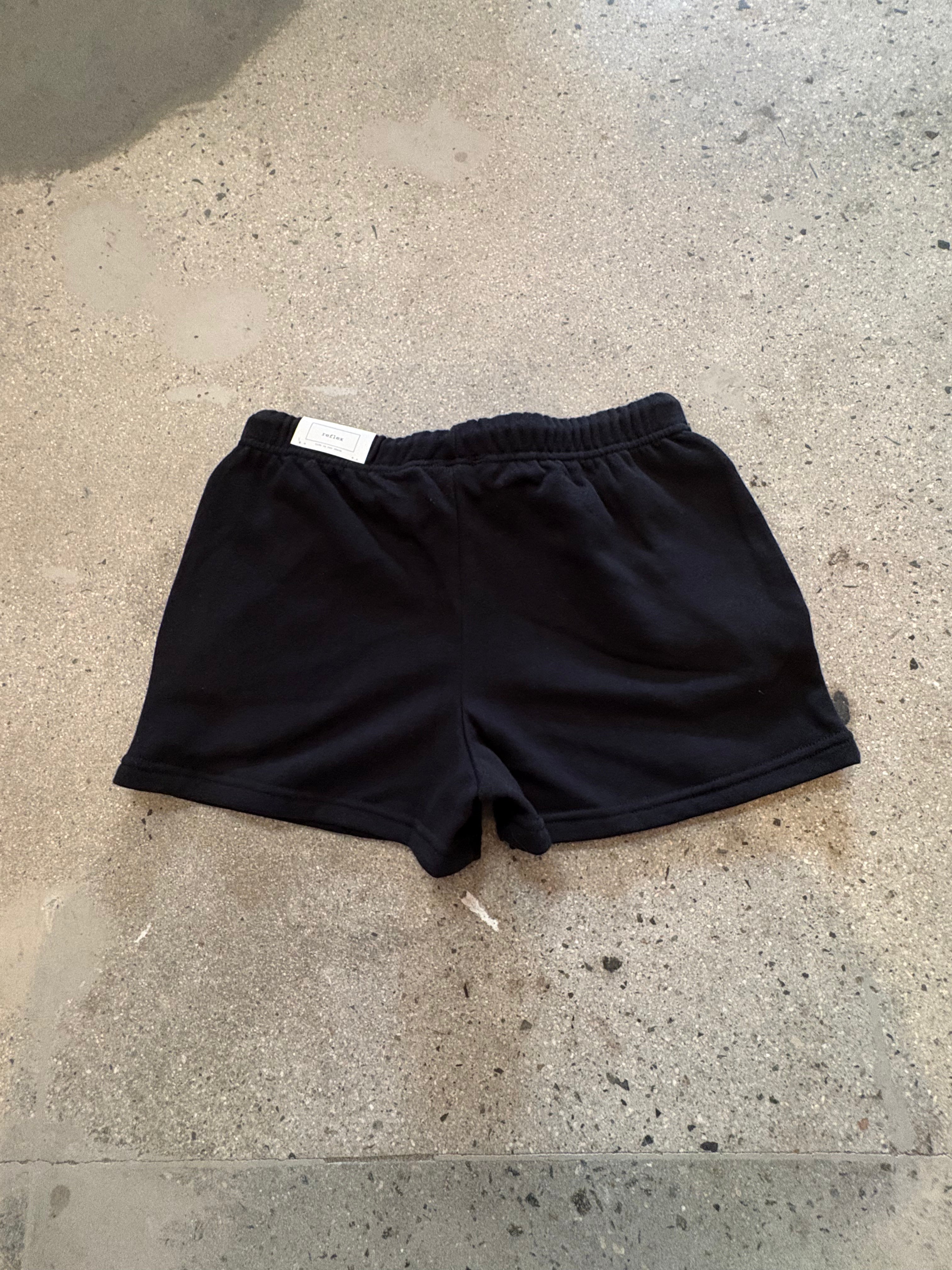 15th St Women's Groovy Drip Side Pocket Fleece Shorts CREAM on BLACK