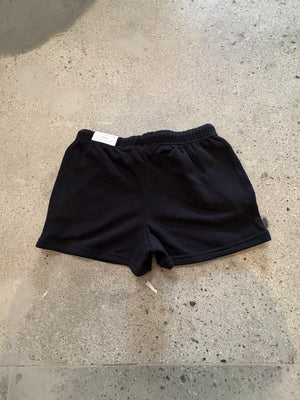 15th St Women's Groovy Drip Side Pocket Fleece Shorts CREAM on BLACK