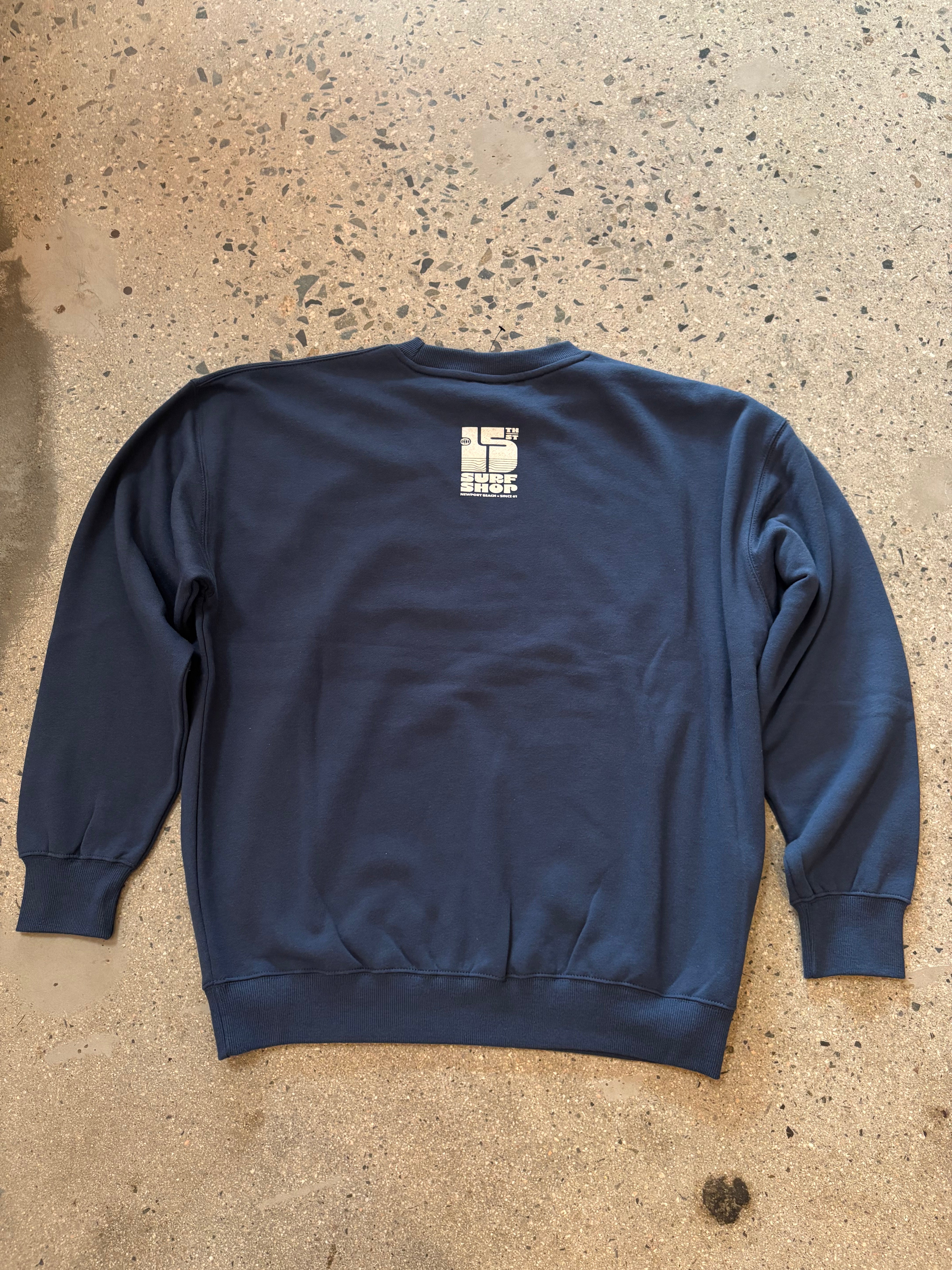 15th St Women's  Newport Beach Crewneck Fleece  Navy