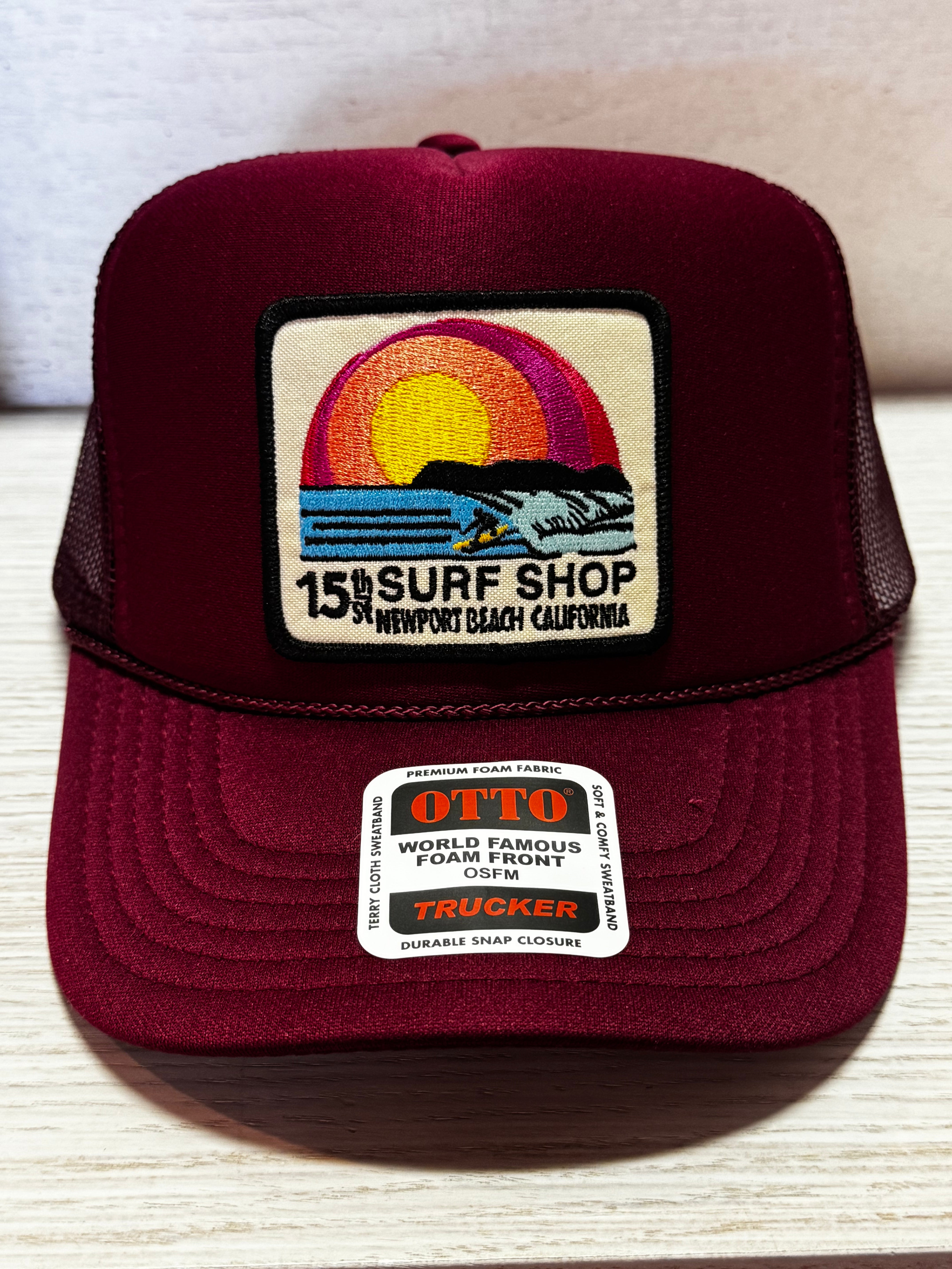 15th St SUNSET SURFER Design Adult Trucker Hat MULTIPLE COLORS!!