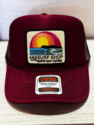 15th St SUNSET SURFER Design Adult Trucker Hat MULTIPLE COLORS!!