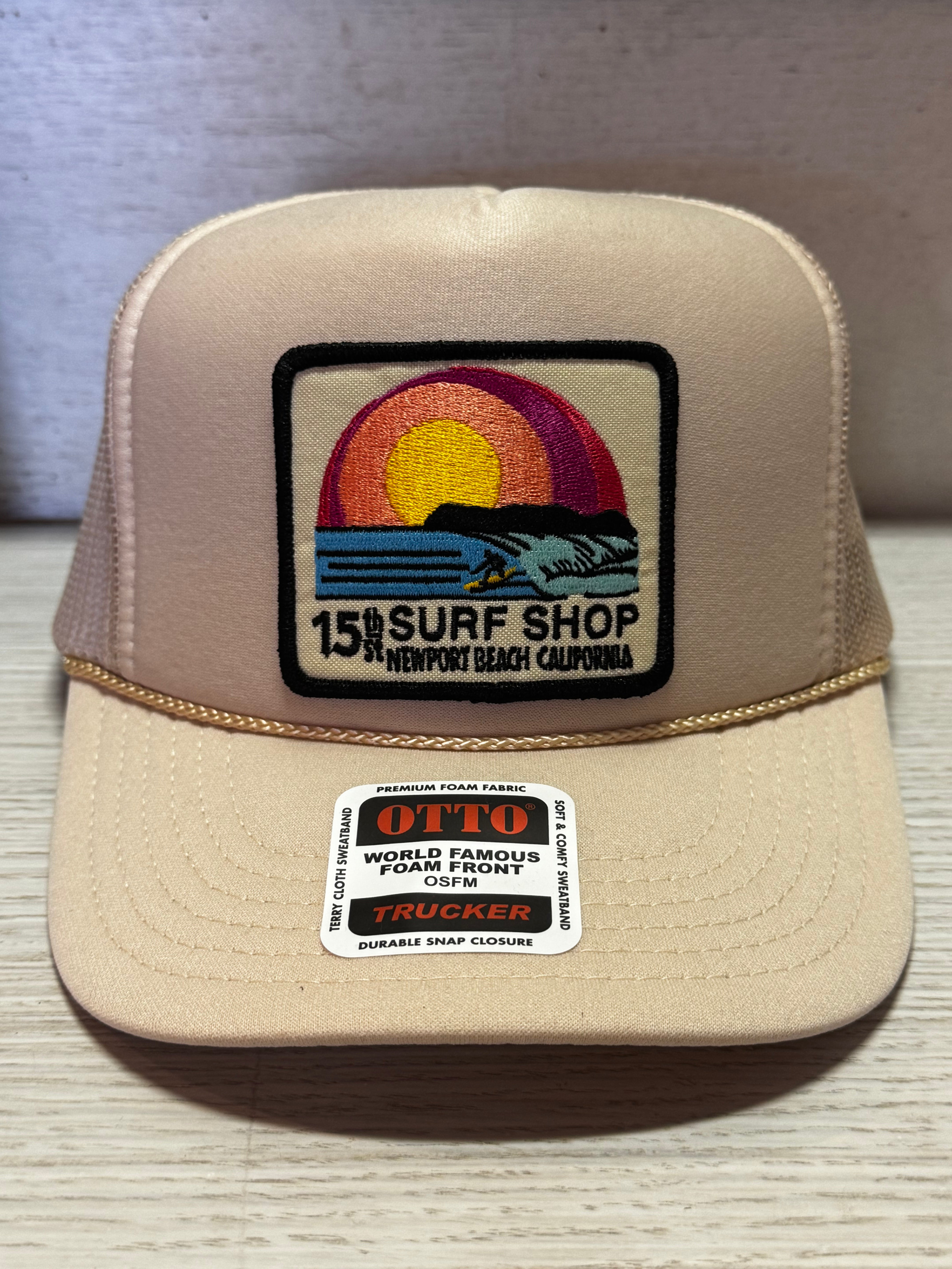 15th St SUNSET SURFER Design Adult Trucker Hat MULTIPLE COLORS!!