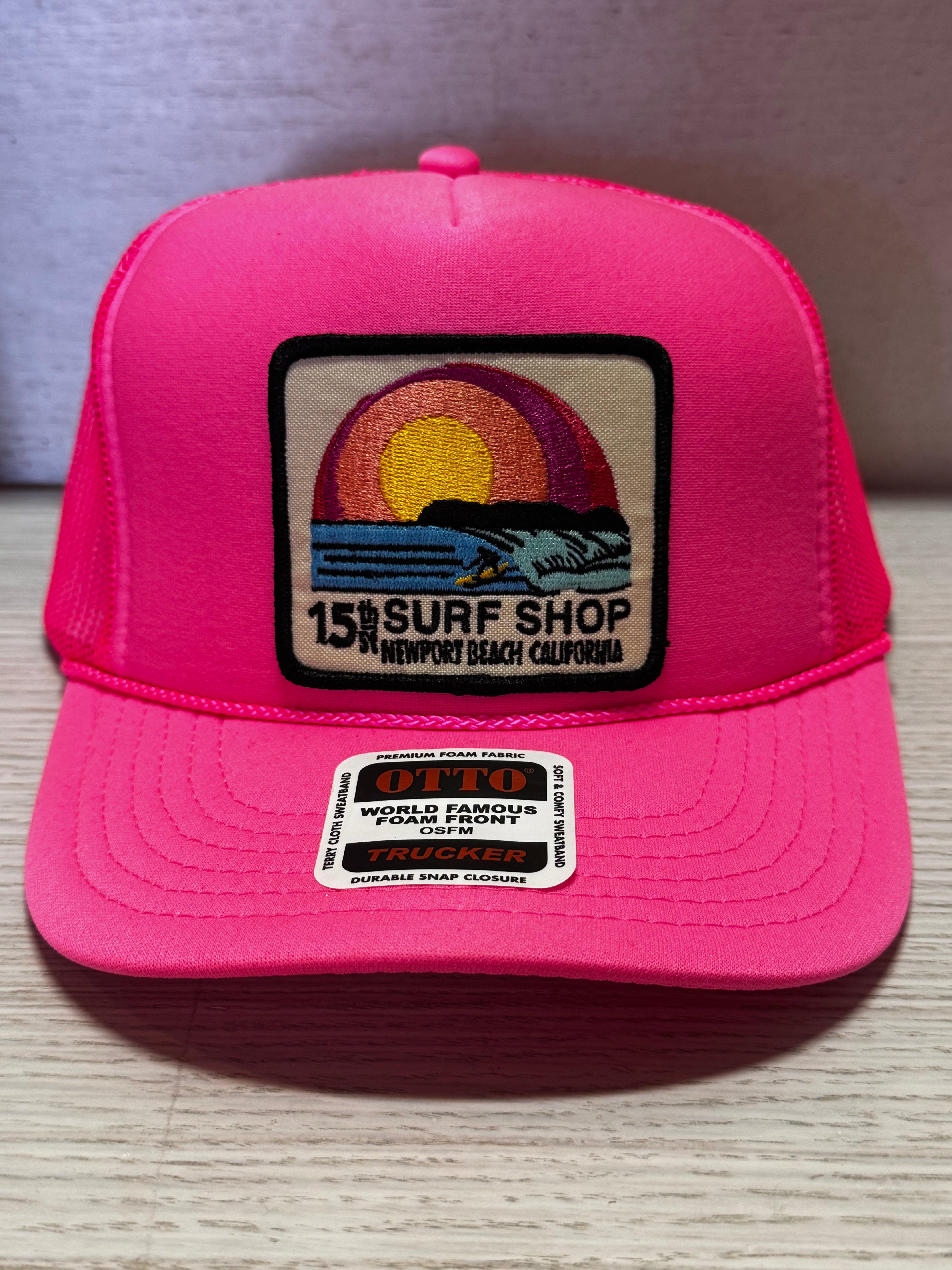 15th St SUNSET SURFER Design Adult Trucker Hat MULTIPLE COLORS!!