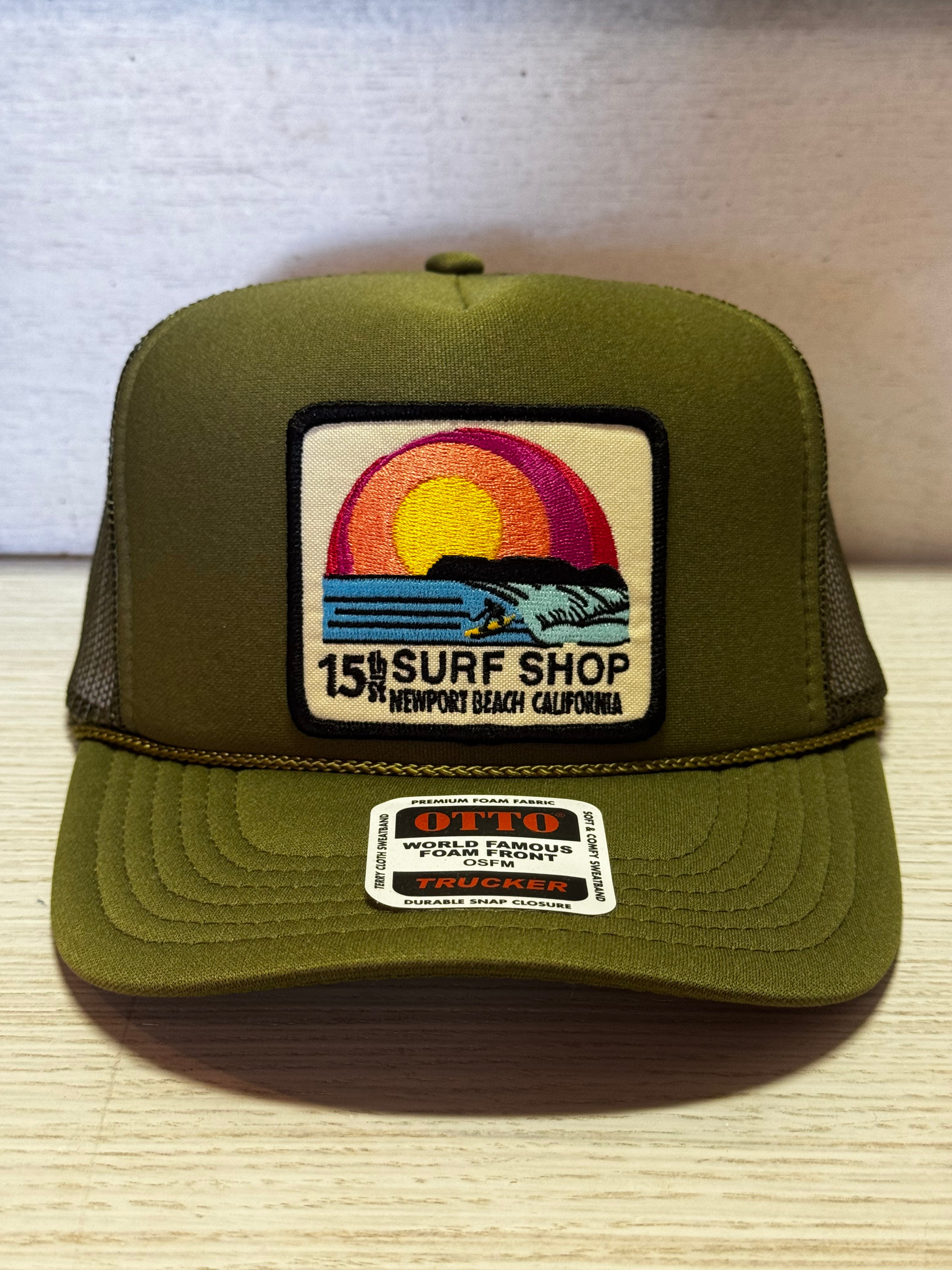 15th St SUNSET SURFER Design Adult Trucker Hat MULTIPLE COLORS!!