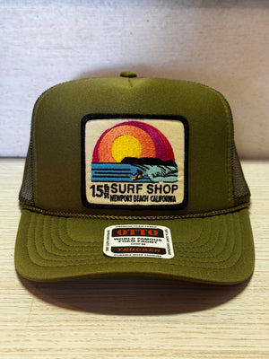 15th St SUNSET SURFER Design Adult Trucker Hat MULTIPLE COLORS!!