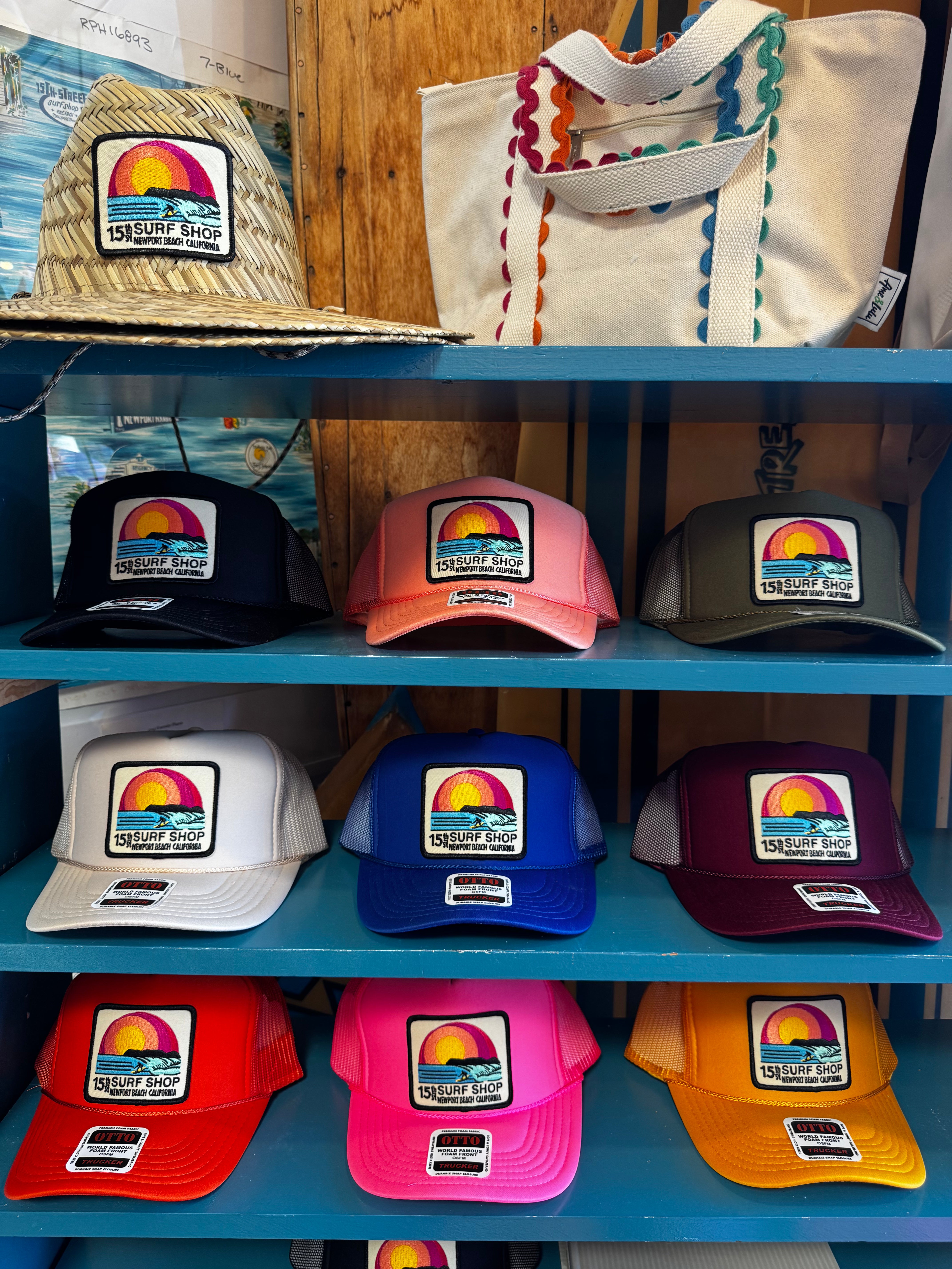 15th St SUNSET SURFER Design Adult Trucker Hat MULTIPLE COLORS!!