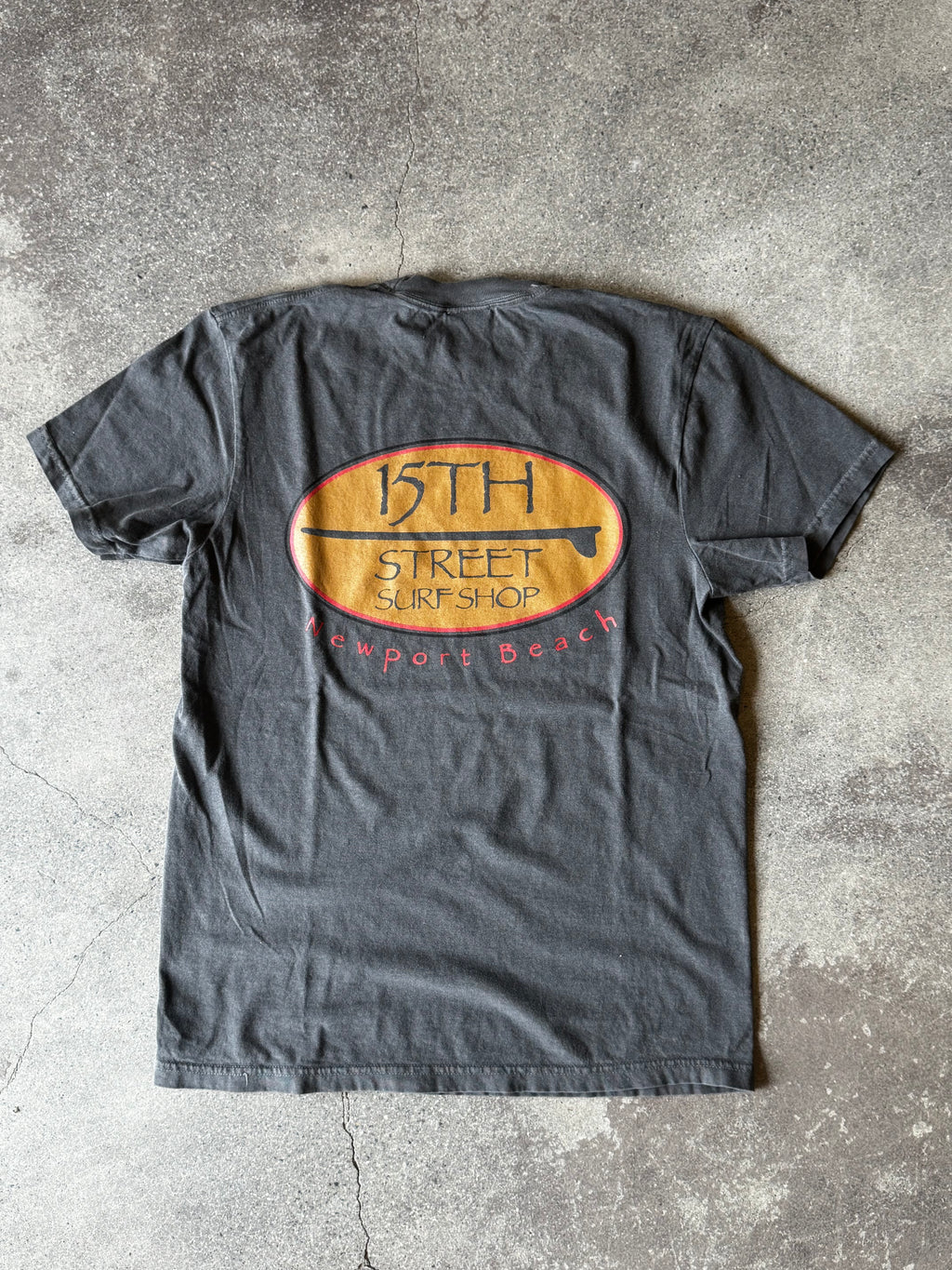 15th St Men's Old School Short Sleeve T-Shirt VINTAGE COAL BLACK