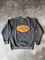 15th St Men's Old School Crewneck Fleece VINTAGE COAL BLACK