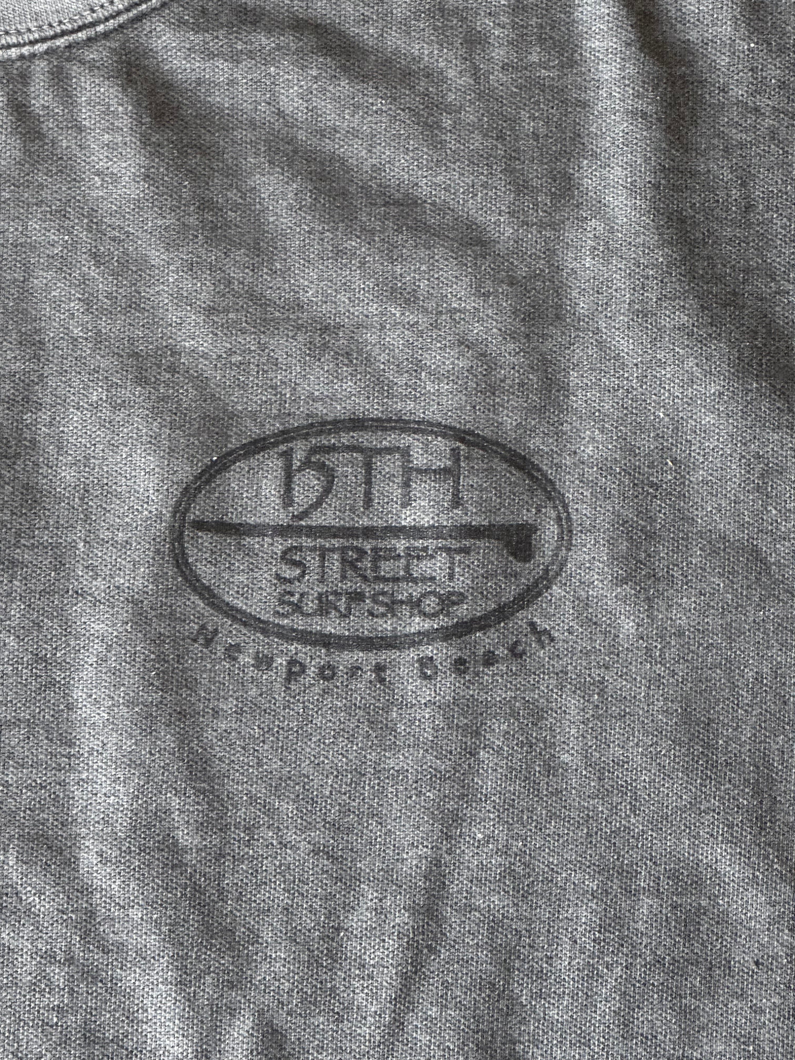 15th St Men's Old School Crewneck Fleece VINTAGE COAL BLACK