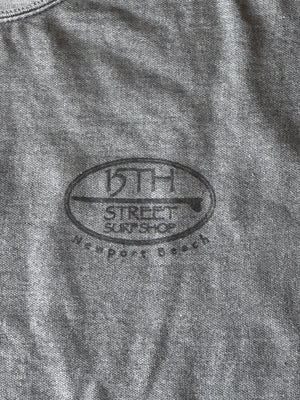 15th St Men's Old School Crewneck Fleece VINTAGE COAL BLACK