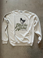 Mucho Aloha By Yokishop Newport Beach Crew Fleece - Vintage White