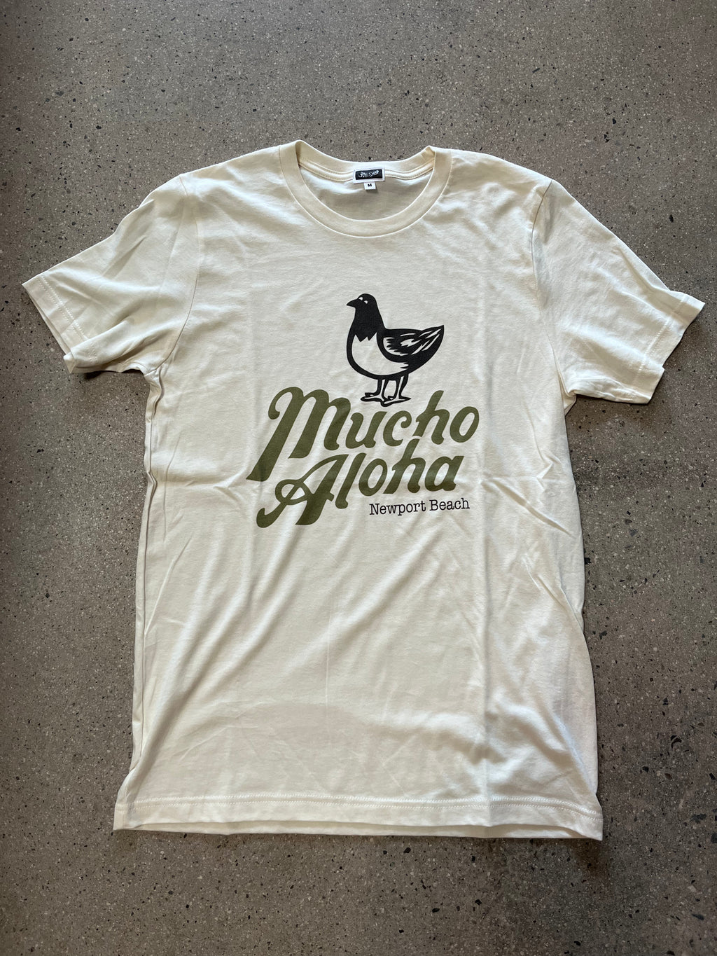 Mucho Aloha By Yokishop Newport Beach Short Sleeve T- Vintage White