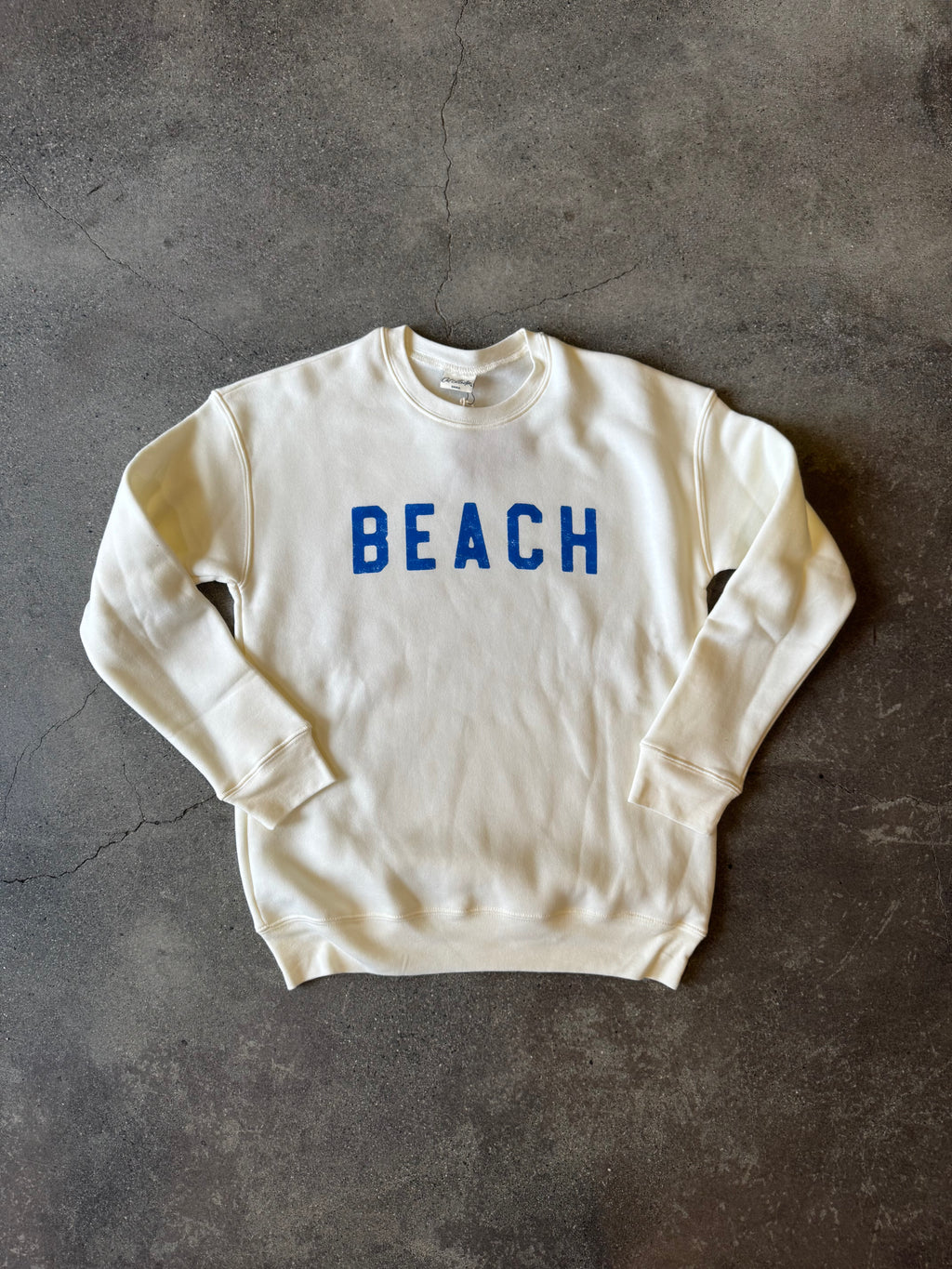 Women's Beach Crewneck Fleece  SWEET VANILLA CREAM