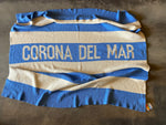 15th St Corona Del Mar, Newport Beach Blanket  Columbia Blue and Antique White