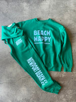 15th St Women's Beach Happy Crewneck Fleece FUN GREEN