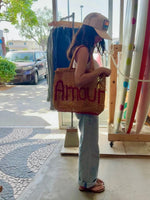 The Jacksons AMOUR Handmade Woven Wicker Tote Bag DEEP MIDNIGHT BLUE